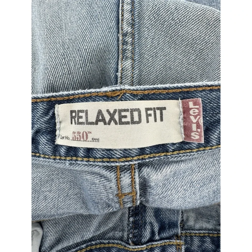 Levi's 550 Size 36x32 Blue Denim Jeans Relaxed Fit Straight Leg Red Tab